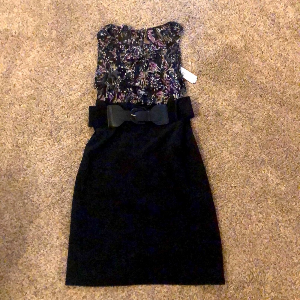 NWT Floral on top sleeveless dress